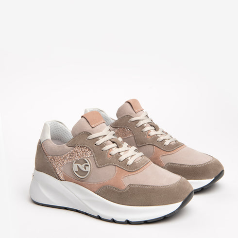 NeroGiardini donna sneakers in camoscio