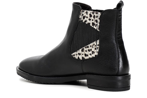 CafèNoir Donna Beatles in pelle con cavallino pois FEB442 Nero/bianco