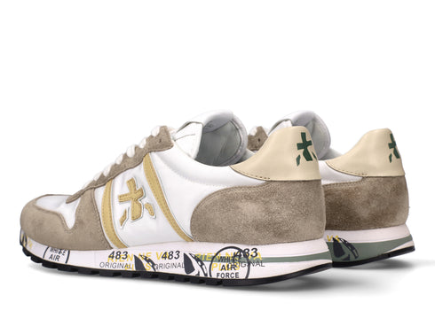 Premiata Eric suede and fabric sneakers