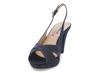 Melluso Donna Décolleté Tessuto J585W-233623 Blu