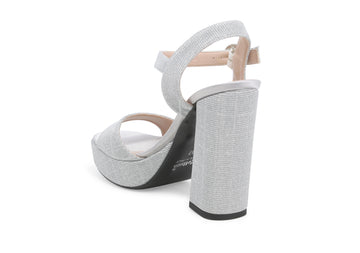 Melluso Donna Sandali Tessuto J611D-229799 Argento