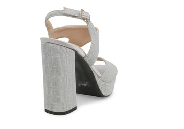 Melluso Donna Sandali Tessuto J613D-229690 Argento