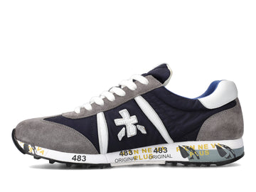 Premiata men's Lucy suede fabric sneakers