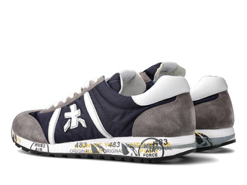 Premiata men's Lucy suede fabric sneakers
