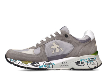 Premiata Mase suede and fabric sneakers