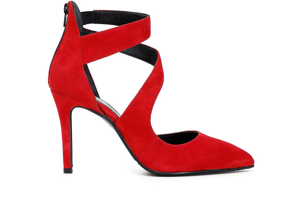 CafèNoir Donna Scarpa asimmetrico con toppone in camoscio tacco 90 mm FNA566 Rosso