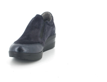 Melluso donna scarpe slip-on camoscio blu