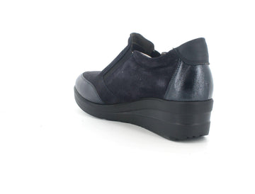 Melluso donna scarpe slip-on camoscio blu