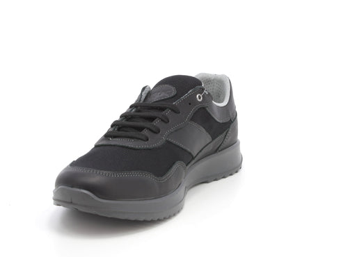 Melluso Uomo Scarpe basse Pelle / Tessuto U15465B-211294 Nero