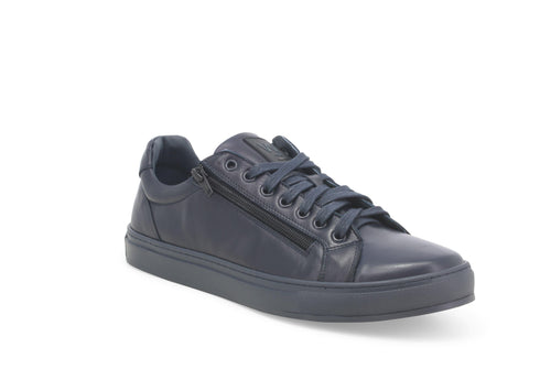 Melluso uomo sneakers comode con zip in pelle