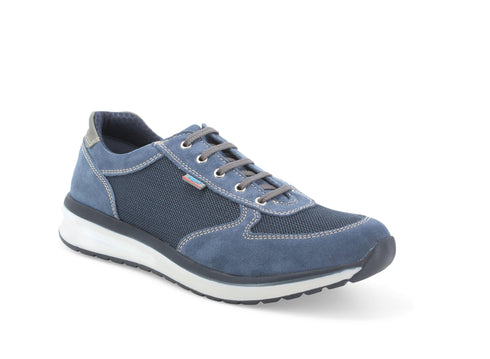 Melluso Uomo Scarpe basse Tessuto U41020B-210782 Blu