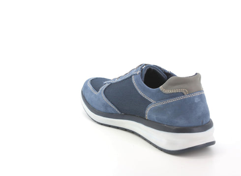 Melluso Uomo Scarpe basse Tessuto U41020B-210782 Blu