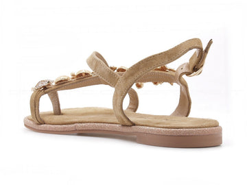 Alma en pena sandali flat infradito donna beige