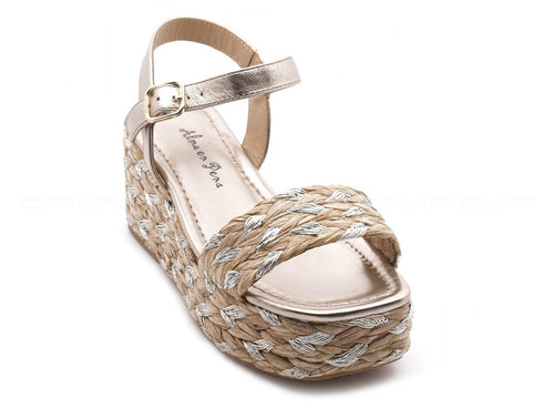 Alma en pena sandali con zeppa donna oro