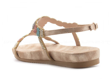 Alma en pena sandali con micro cristalli donna oro