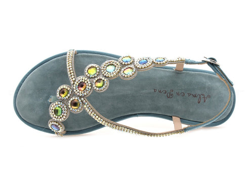 Alma en pena sandali gioiello infradito donna verde