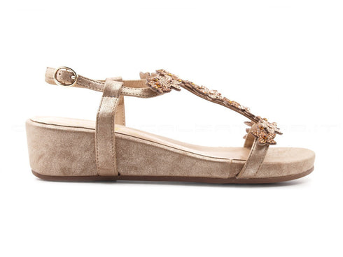 Alma en pena sandali zeppa comoda donna bronzo