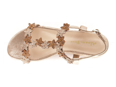 Alma en pena sandali zeppa comoda donna bronzo