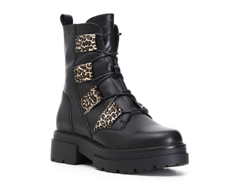 CafèNoir anfibi donna stringati tomaia pelle