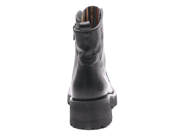 Felmini combat boots with laces and zip leather upper