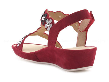 Ara sandalo capri con zeppa media donna rosso