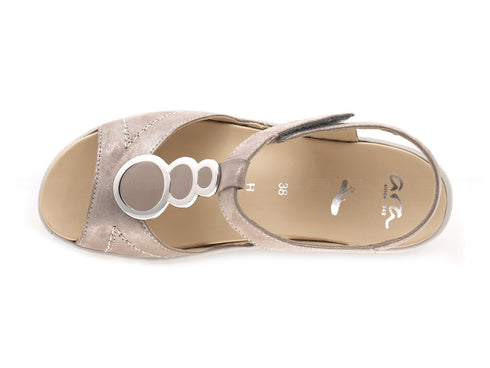 Ara sandali predisposti al plantare donna tortora