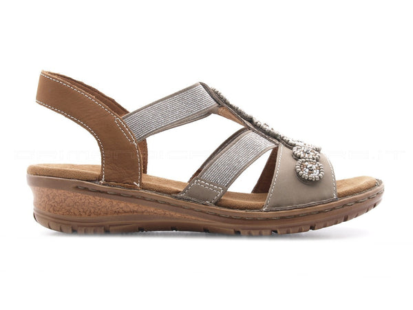 Ara sandalo hawaii con zeppa comoda donna tortora