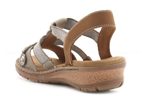 Ara sandalo hawaii con zeppa comoda donna tortora