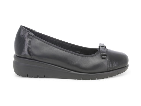 Melluso ballerina con zeppa tomaia pelle nera K55233-217763