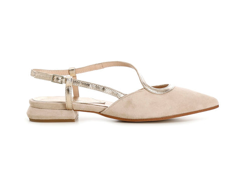 CafèNoir Ballerine Primavera Estate taglio asimmetrico Camoscio beige C1ED5380-M072