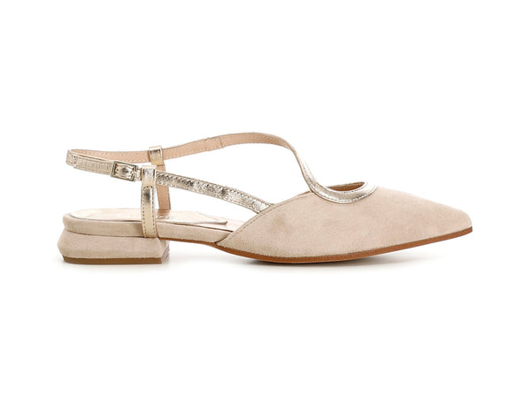 CafèNoir Ballerine Primavera Estate taglio asimmetrico Camoscio beige C1ED5380-M072