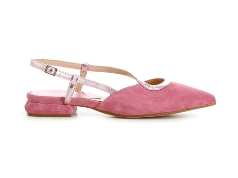 CafèNoir Ballerine Cinturino taglio asimmetrico Camoscio Rosa C1ED5380-R002