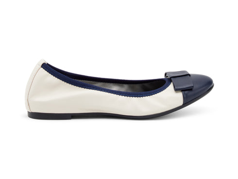 Frau Ballerine Primavera Estate con nastro tomaia pelle 70P2-BURRO BLU