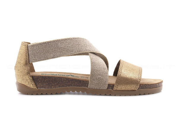 Bionatura sandalo 2 fascie incrociate donna oro