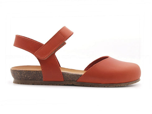 Bionatura sandali bassi punta chiusa donna arancione