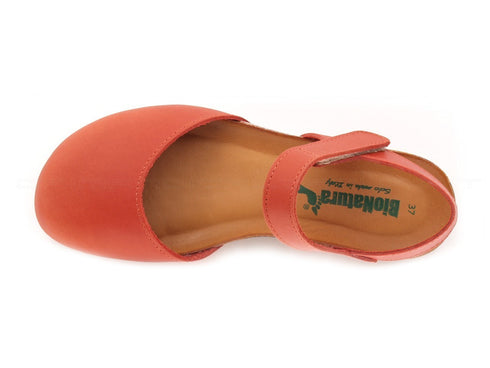 Bionatura sandali bassi punta chiusa donna arancione