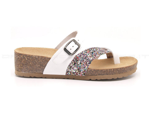 Bionatura ciabatte infradito donna bianco