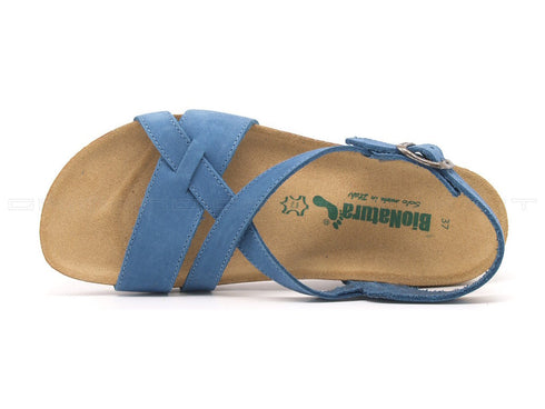 Bionatura sandali cinturino donna blu
