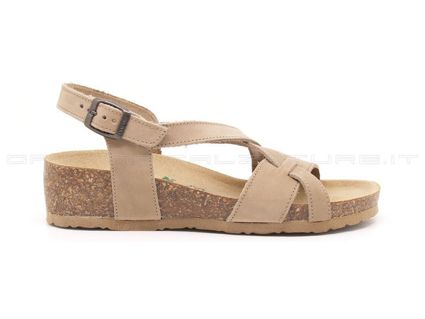 Bionatura sandali cinturino donna tortora