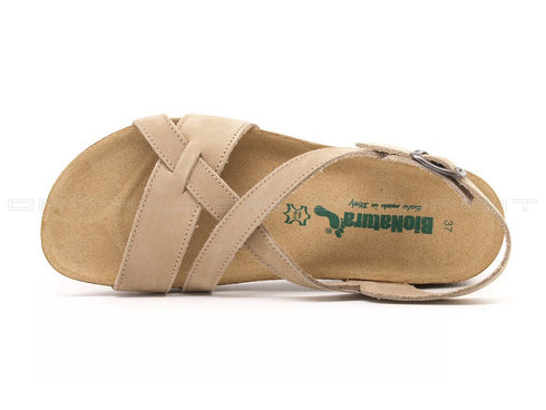 Bionatura sandali cinturino donna tortora