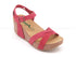 Bionatura sandali zeppa donna corallo