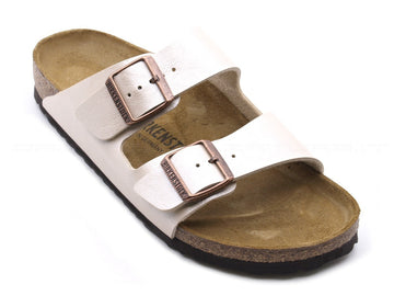 Birkenstock arizona ciabatte 2 fibbie donna bianco