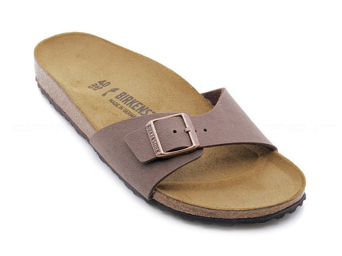 Birkenstock madrid ciabatte birko-flor donna marrone
