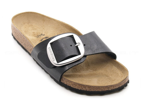 Birkenstock madrid ciabatte big buckle donna nero