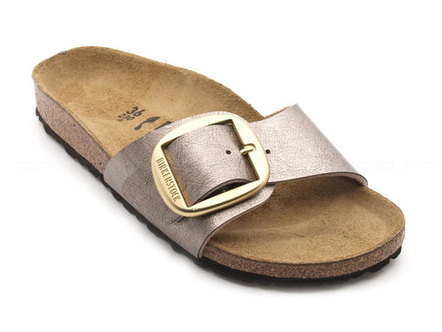 Birkenstock madrid ciabatte big buckle donna tortora