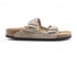 Birkenstock Arizona donna con plantare morbido camoscio taupe beige 0951303