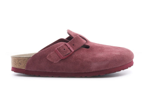 Birkenstock Boston sabot punta chiusa camoscio bordeaux red maroon 1020534