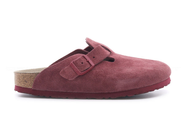 Birkenstock Boston sabot punta chiusa camoscio bordeaux red maroon 1020534