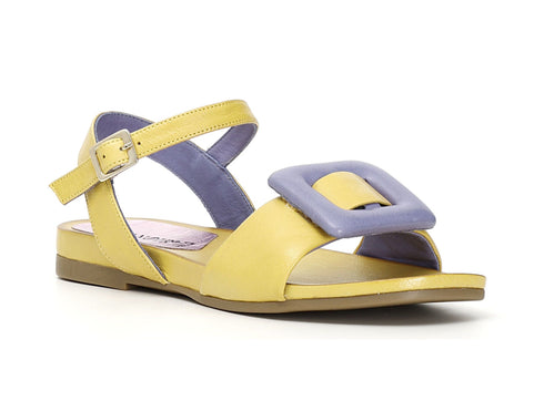 CafèNoir sandalo basso con accessorio in nappa giallo C1GF1010-Z018