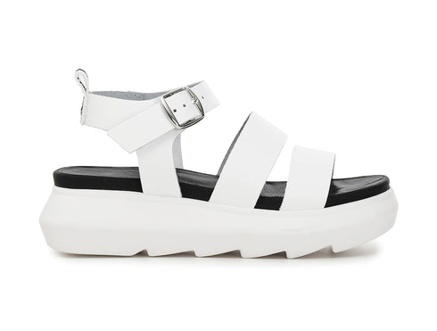 CafèNoir donna sandali con fasce in pelle bianca C1XY1921-W001